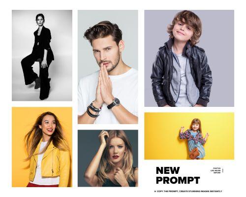 Meet the faces of modern style! 📸 A dynamic casting collage showcasing diverse models and moods—from edgy black and white fashion and sleek men's style to bright, colorful streetwear and kids' portraiture. Ready for your next photoshoot or AI art prompt? Tag a friend who loves these aesthetics!NEW PROMPT ALERT! 🚀 Ready to generate diverse, high-quality, and stylistic fashion portraits like these? Unlock your creativity and explore a "PHOTO LIFE NEVER EXPLORED."