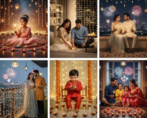 Capture the magic of Diwali with Gemini AI! Create stunning couple photos, glowing diyas, and festive home decorations instantly. #GeminiAI #DiwaliCouplePhoto #FestivePortraits"