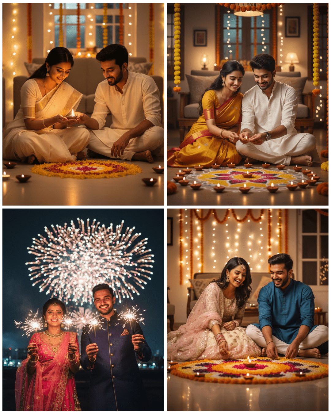 Top 7 Beautiful Ways to Decorate Your Home for Diwali 2025 – Lights, Rangoli & Marigolds